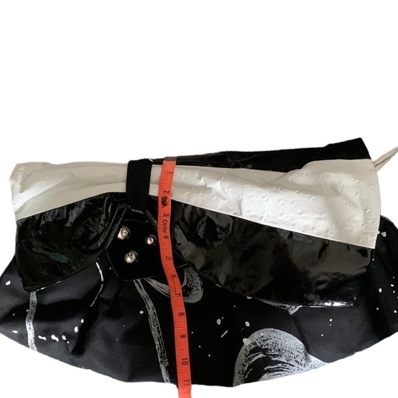 CYNTHIA Matthews Vintage Black and White Patent Leather and Fabric Shoulder Bag - Picture 15 of 16